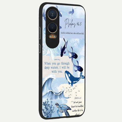  Faithful Ocean Promise back cover For Oneplus Nord CE4 Lite slim fit glass case with vibrant aesthetic design