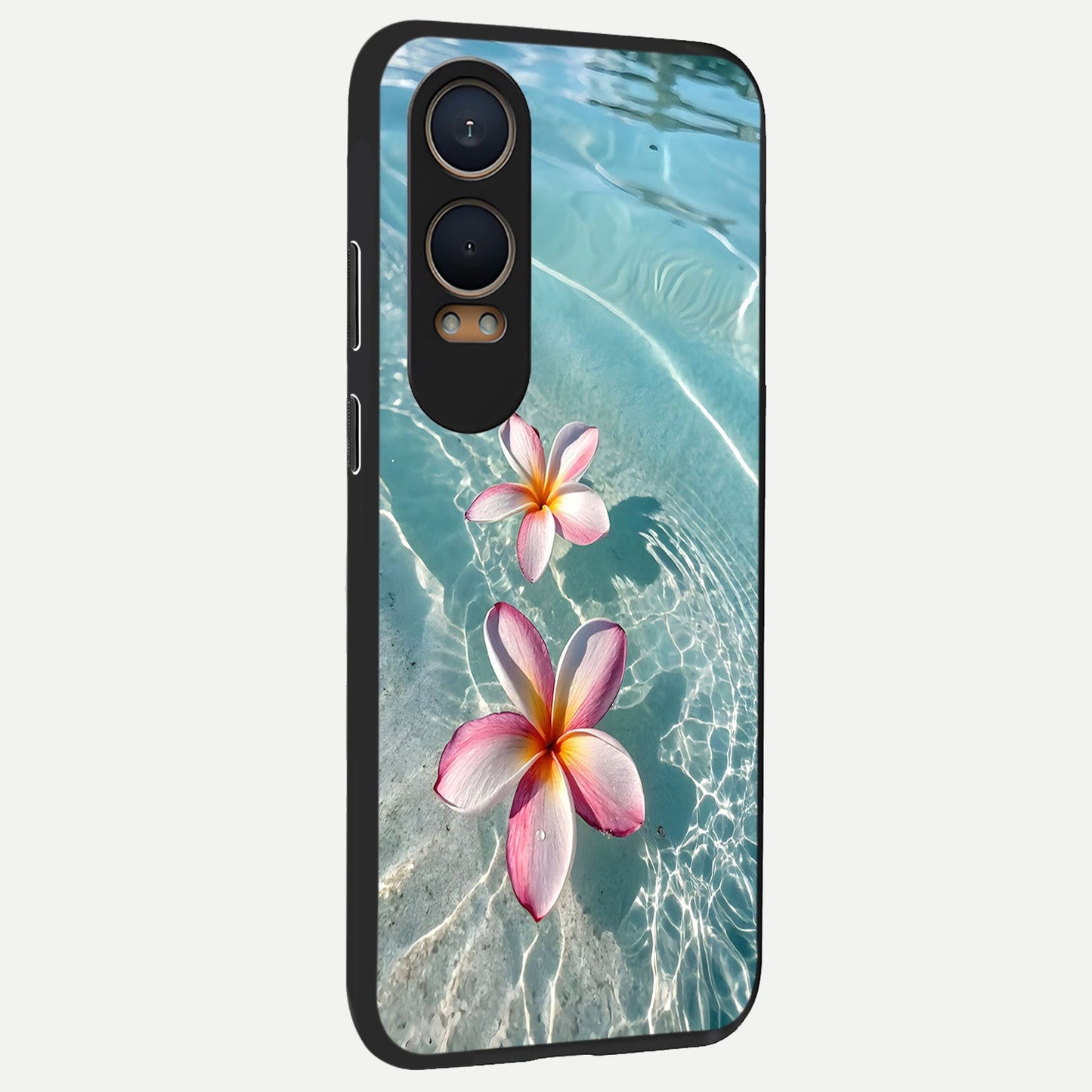  Floating Bloom Bliss back cover For Oneplus Nord CE4 Lite slim fit glass case with vibrant aesthetic design