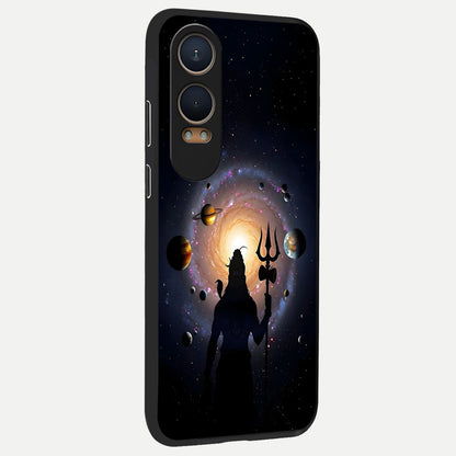  Galactic Shiva Vision back cover For Oneplus Nord CE4 Lite slim fit glass case with vibrant aesthetic design