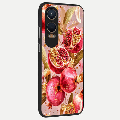  Golden Bloom Glow back cover For Oneplus Nord CE4 Lite slim fit glass case with vibrant aesthetic design