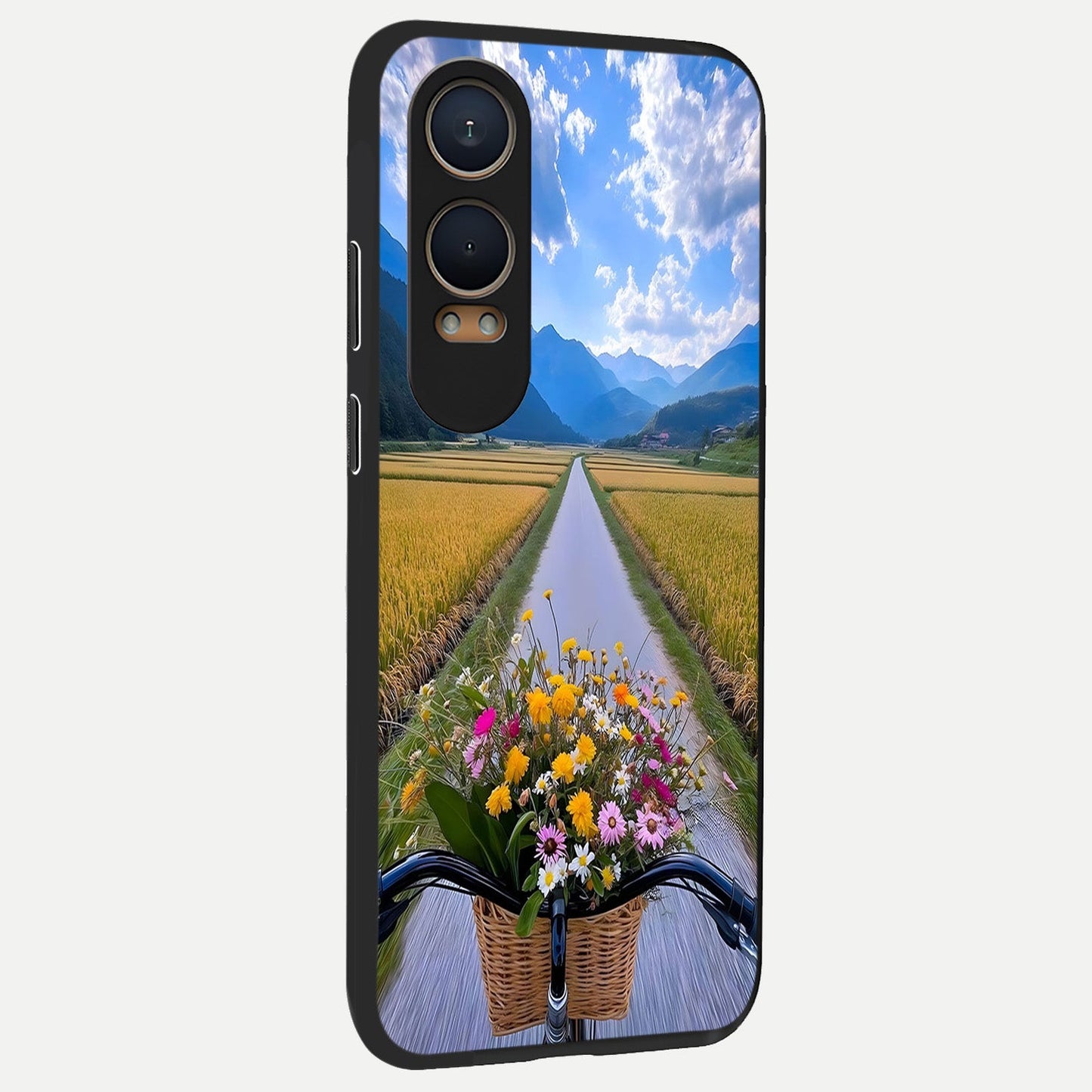  Golden Field Journey back cover For Oneplus Nord CE4 Lite slim fit glass case with vibrant aesthetic design