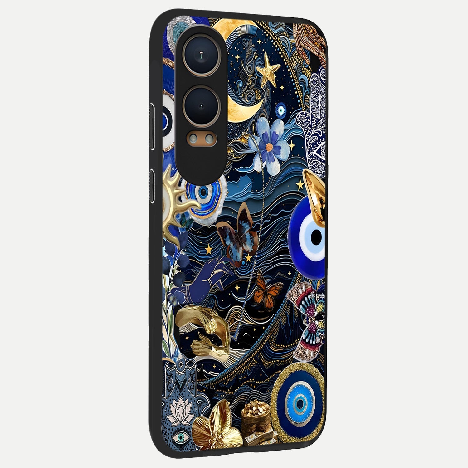  Golden Moon Magic back cover For Oneplus Nord CE4 Lite slim fit glass case with vibrant aesthetic design