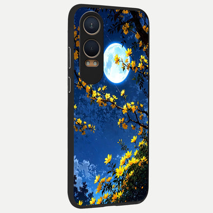  Golden Night Glow back cover For Oneplus Nord CE4 Lite slim fit glass case with vibrant aesthetic design