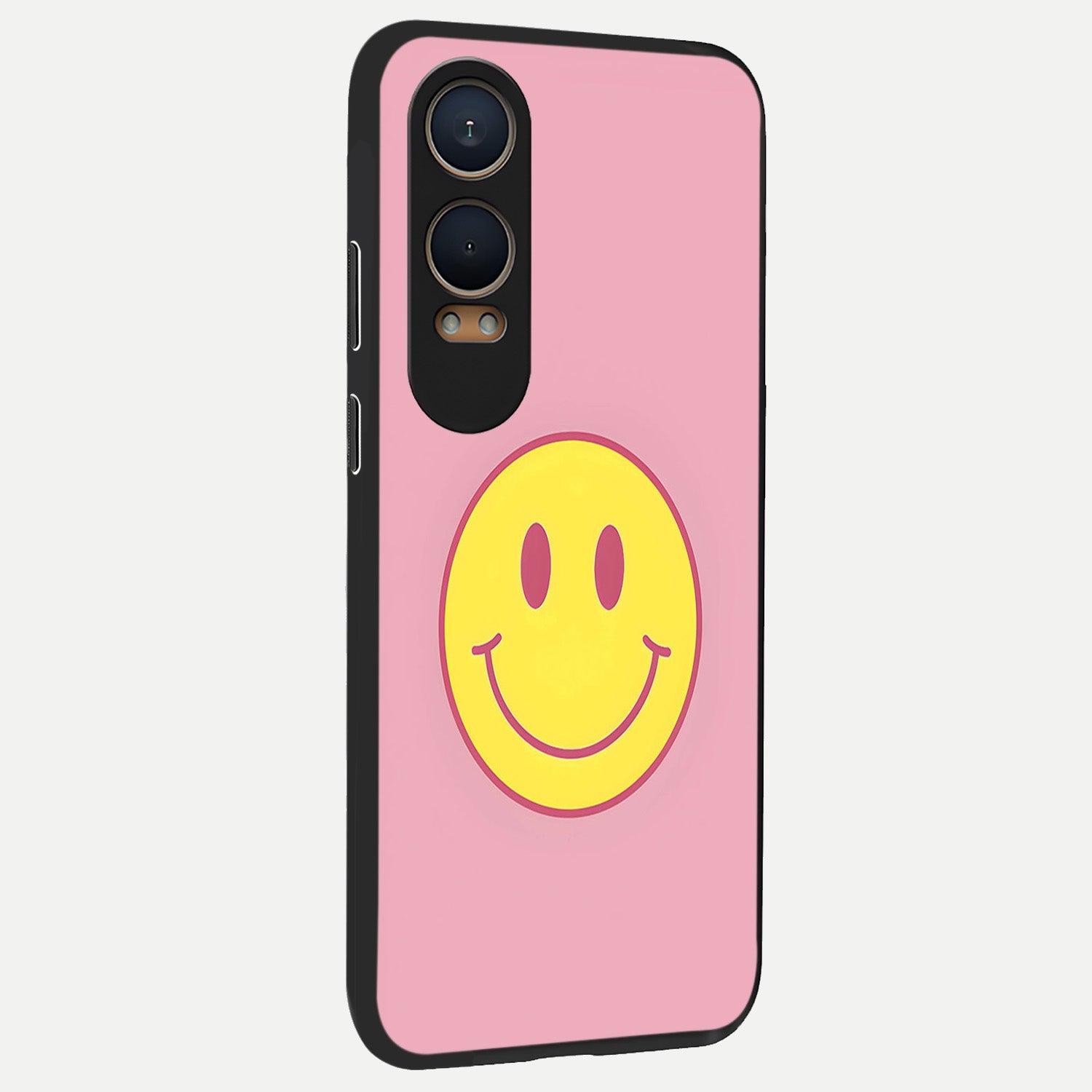  Happy Pink Mood back cover For Oneplus Nord CE4 Lite slim fit glass case with vibrant aesthetic design