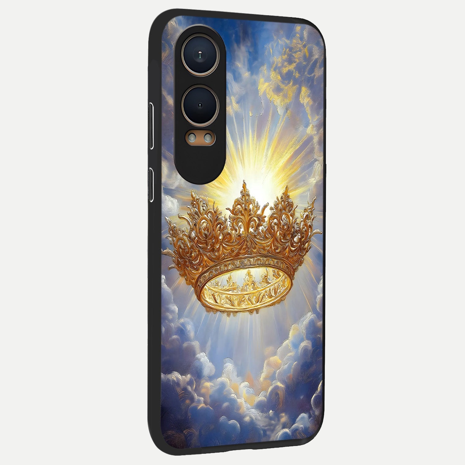  Heavenly Crown Light back cover For Oneplus Nord CE4 Lite slim fit glass case with vibrant aesthetic design