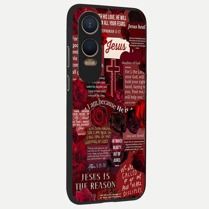  Jesus Love Heals back cover For Oneplus Nord CE4 Lite slim fit glass case with vibrant aesthetic design