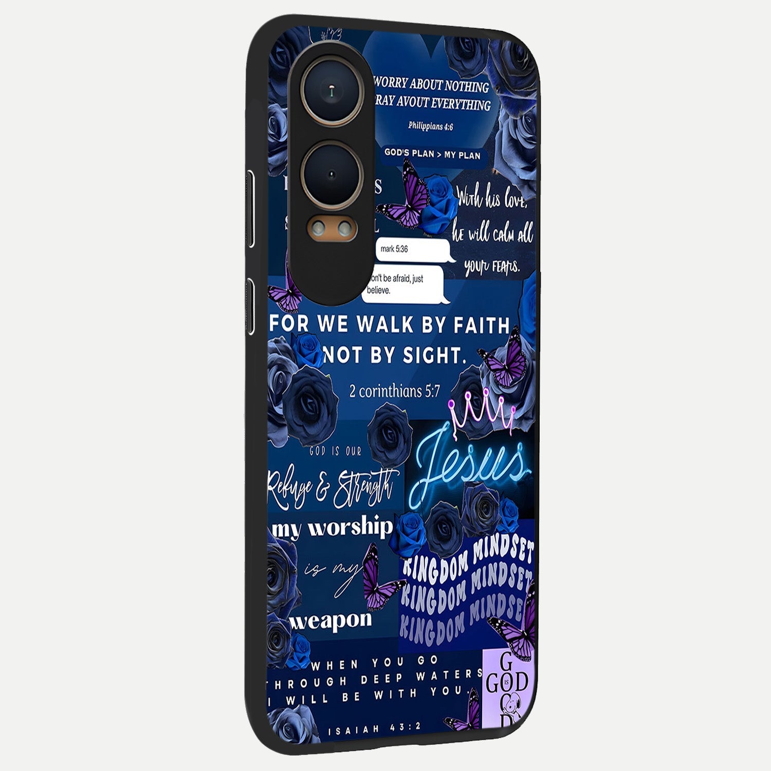  Kingdom Faith Glow back cover For Oneplus Nord CE4 Lite slim fit glass case with vibrant aesthetic design