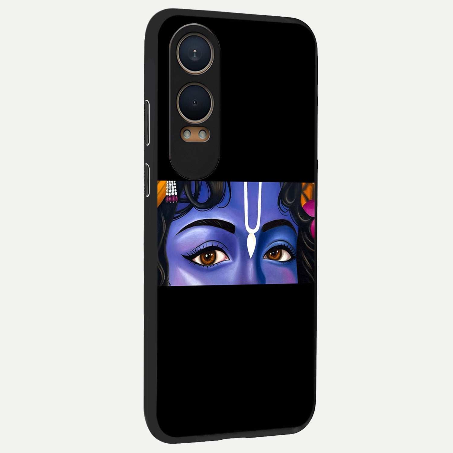  Krishna Eye back cover For Oneplus Nord CE4 Lite slim fit glass case with vibrant aesthetic design