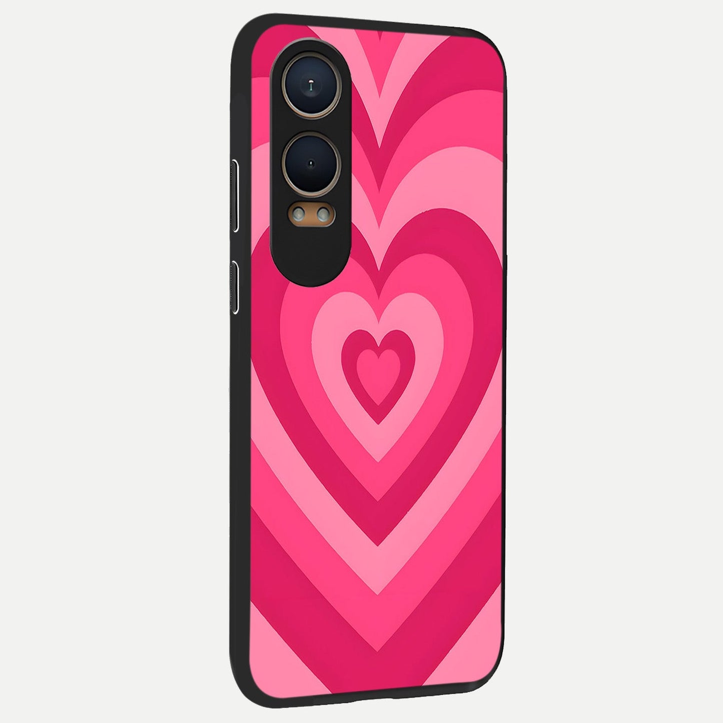  Layered Love Hearts back cover For Oneplus Nord CE4 Lite slim fit glass case with vibrant aesthetic design