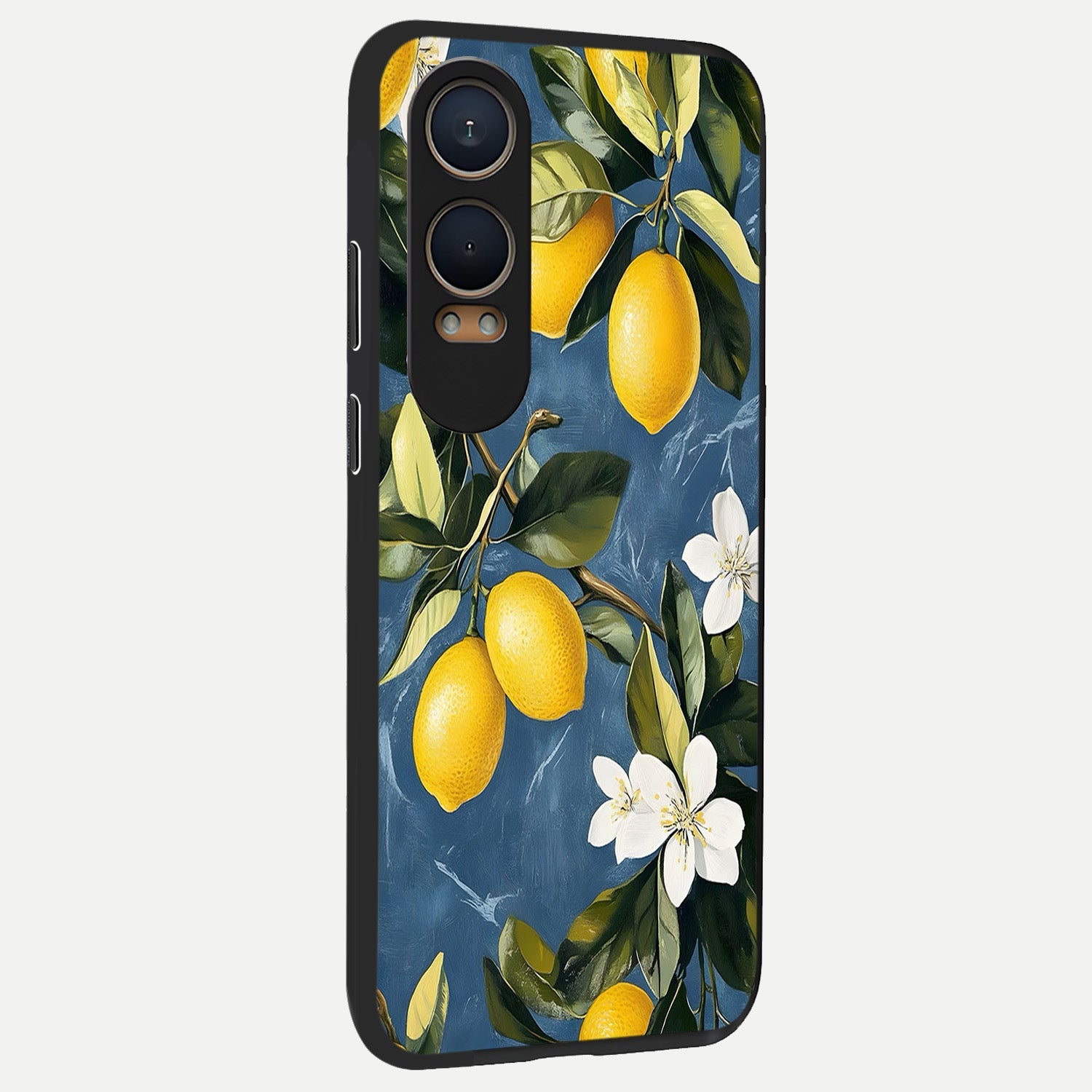 Lemon Dream Garden back cover For Oneplus Nord CE4 Lite slim fit glass case with vibrant aesthetic design