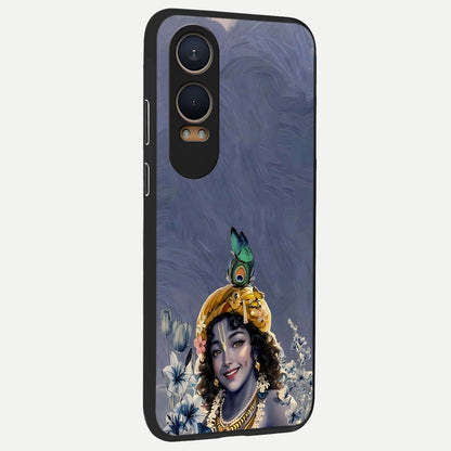  Lord Krishna back cover For Oneplus Nord CE4 Lite slim fit glass case with vibrant aesthetic design