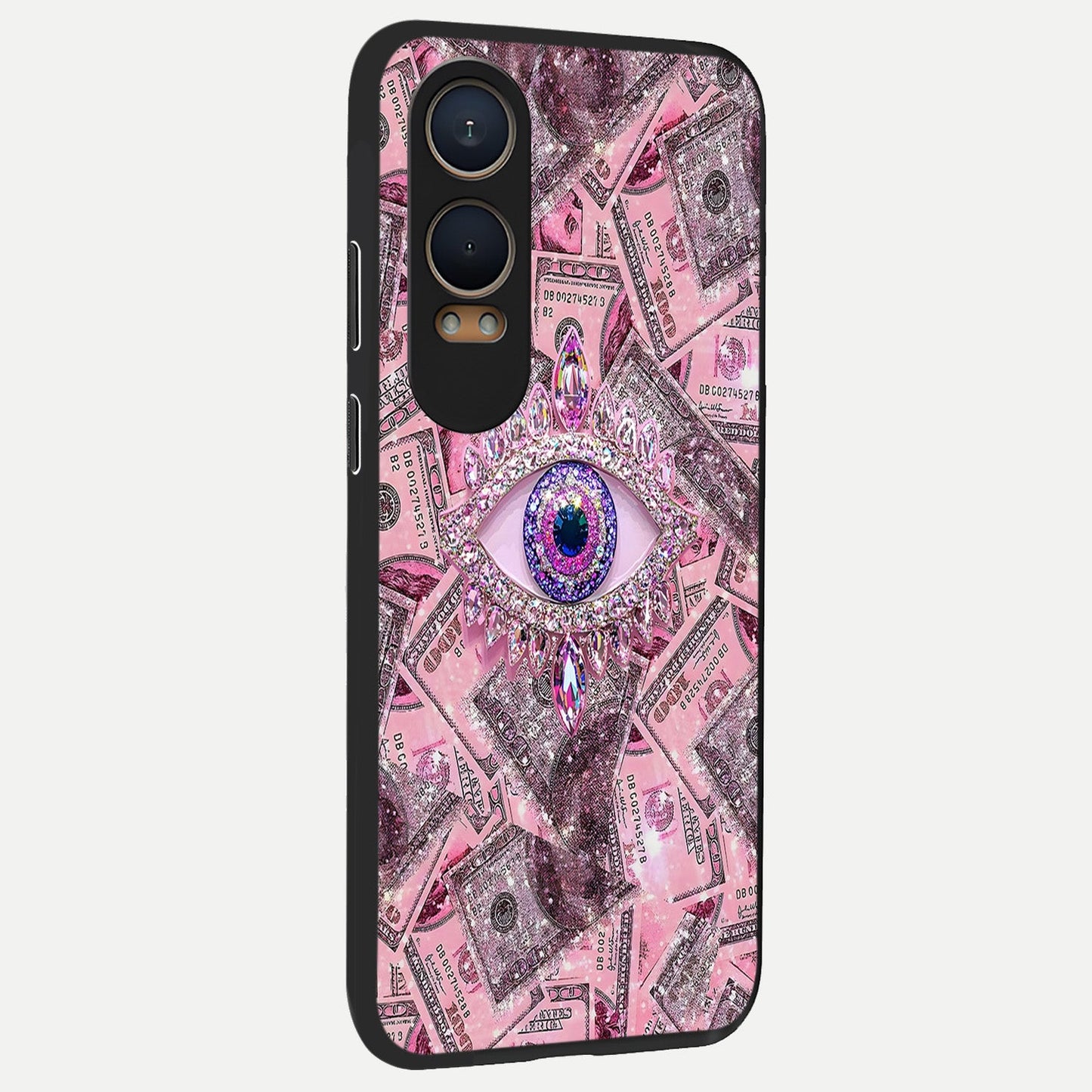  Money Eye Luxe back cover For Oneplus Nord CE4 Lite slim fit glass case with vibrant aesthetic design