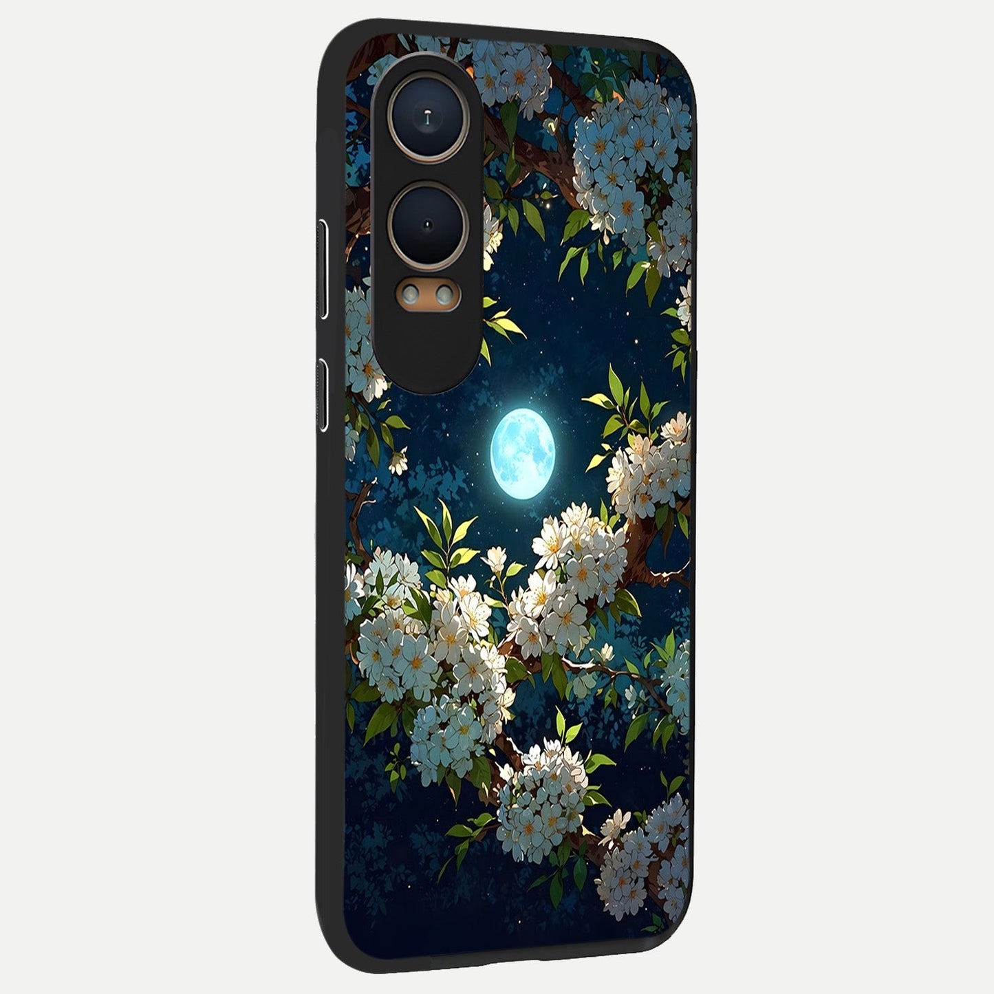  Moonlit Blossom Dream back cover For Oneplus Nord CE4 Lite slim fit glass case with vibrant aesthetic design