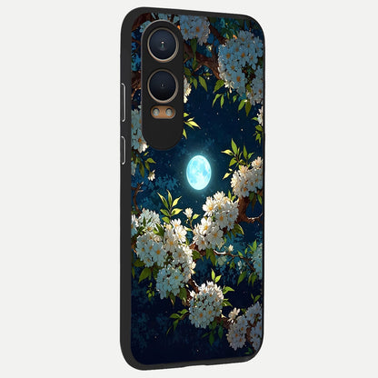  Moonlit Blossom Dream back cover For Oneplus Nord CE4 Lite slim fit glass case with vibrant aesthetic design