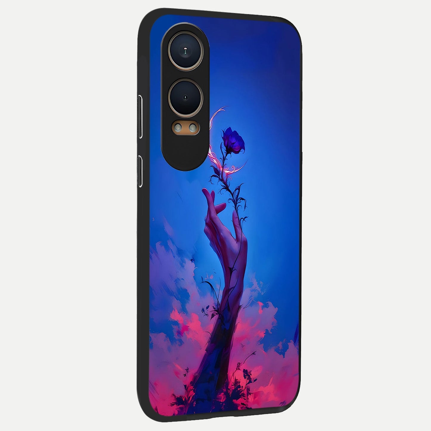  Mystic Hand back cover For Oneplus Nord CE4 Lite slim fit glass case with vibrant aesthetic design