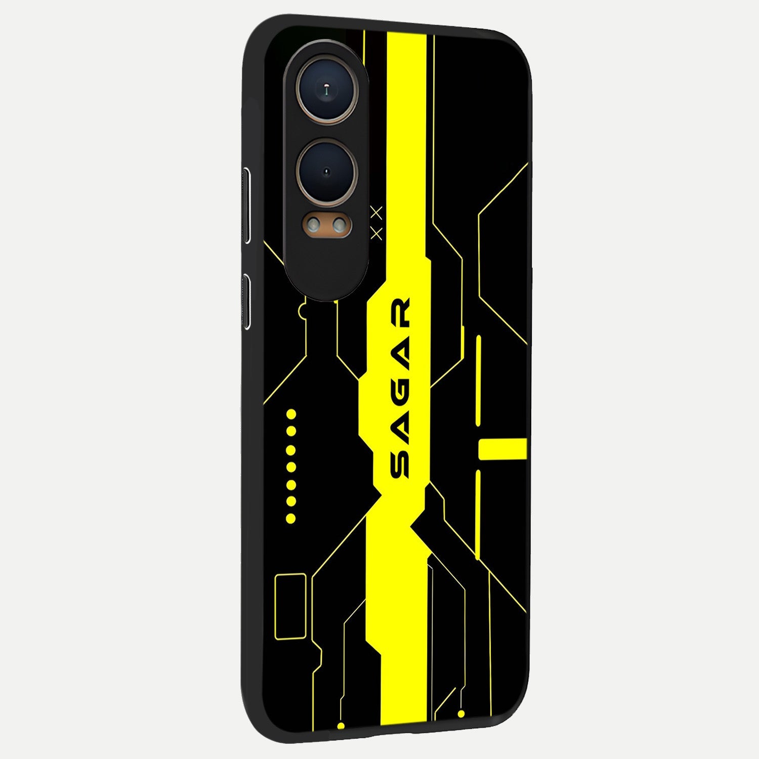  Neon CYBERPUNK Custom Name back cover For Oneplus Nord CE4 Lite slim fit glass case with vibrant aesthetic design