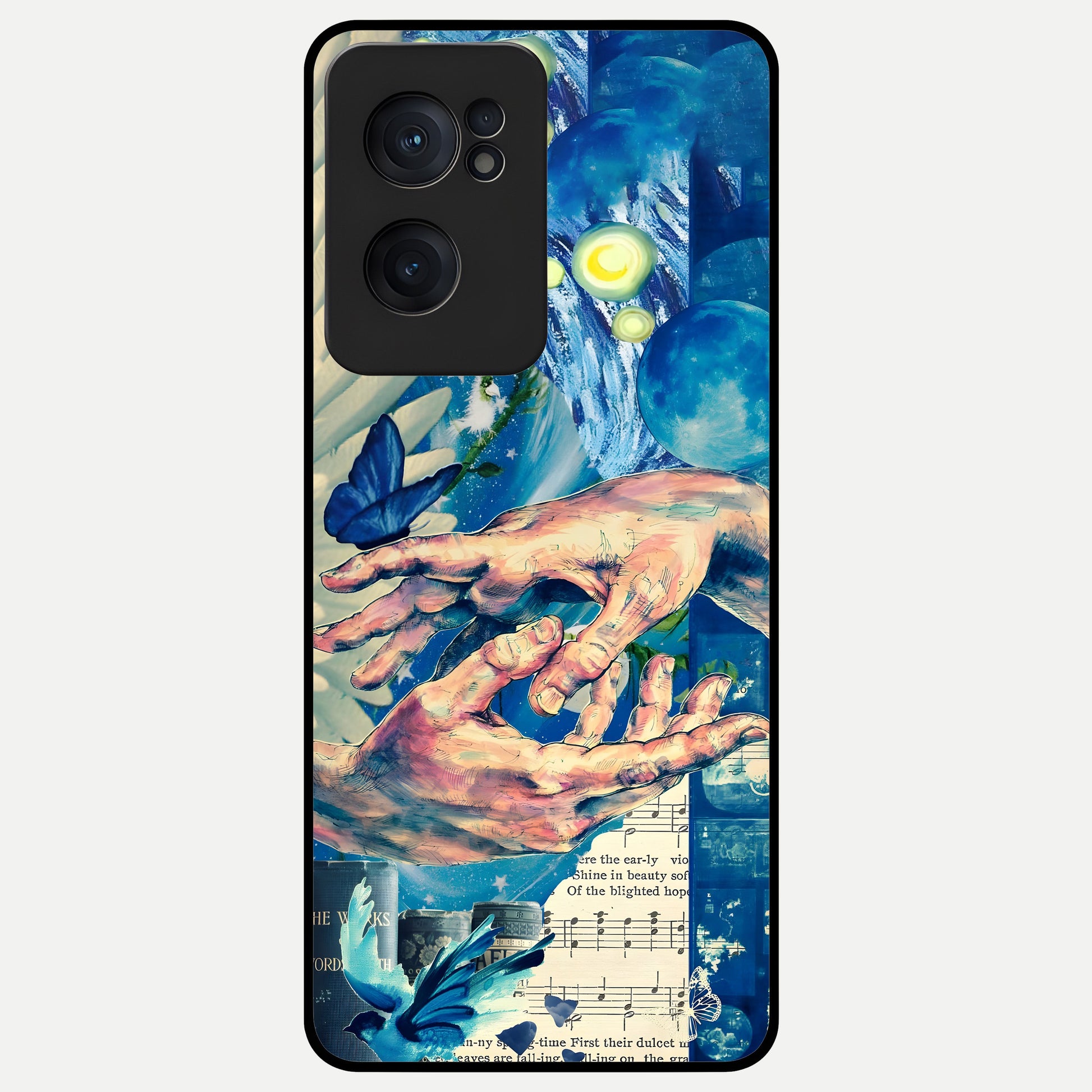  Aesthetic Divider Glass Case For Oneplus Nord CE2 back cover – full design glossy printed glass finish