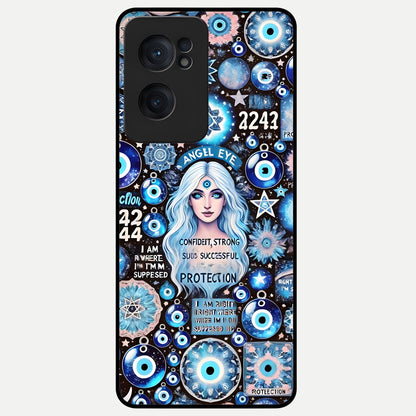 Angel Aura Shield Glass Case For Oneplus Nord CE2 back cover – full design glossy printed glass finish