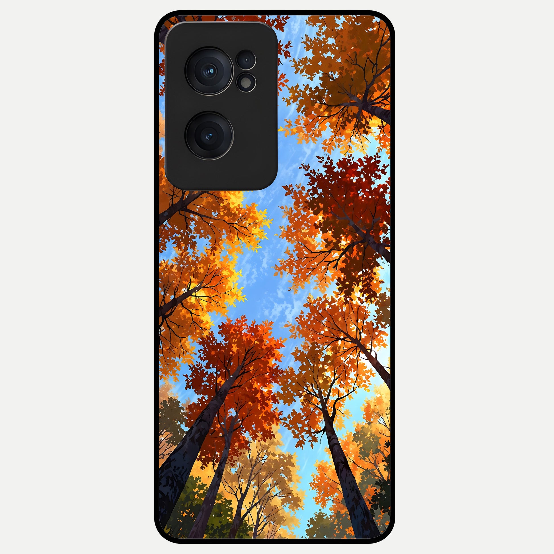  Autumn Sky Rise Glass Case For Oneplus Nord CE2 back cover – full design glossy printed glass finish