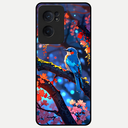  Blooming Water Drift Glass Case For Oneplus Nord CE2 back cover – full design glossy printed glass finish
