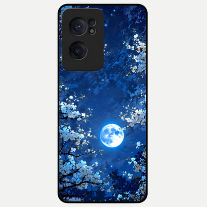  Blossom Moonlight Sky Glass Case For Oneplus Nord CE2 back cover – full design glossy printed glass finish