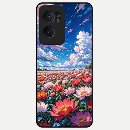  Blossom Sky Field Glass Case For Oneplus Nord CE2 back cover – full design glossy printed glass finish