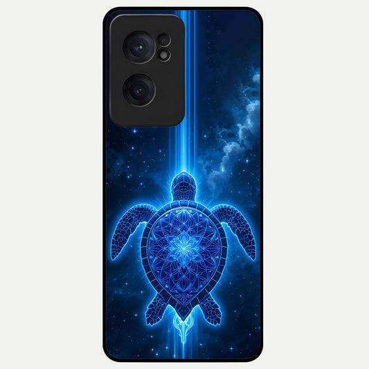 Blue Galaxy Turtle Glass Case For Oneplus Nord CE2 back cover – full design glossy printed glass finish
