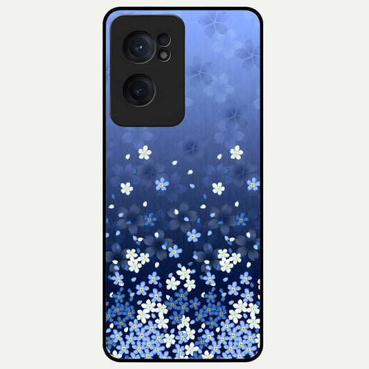  Blue Starry Glass Case For Oneplus Nord CE2 back cover – full design glossy printed glass finish
