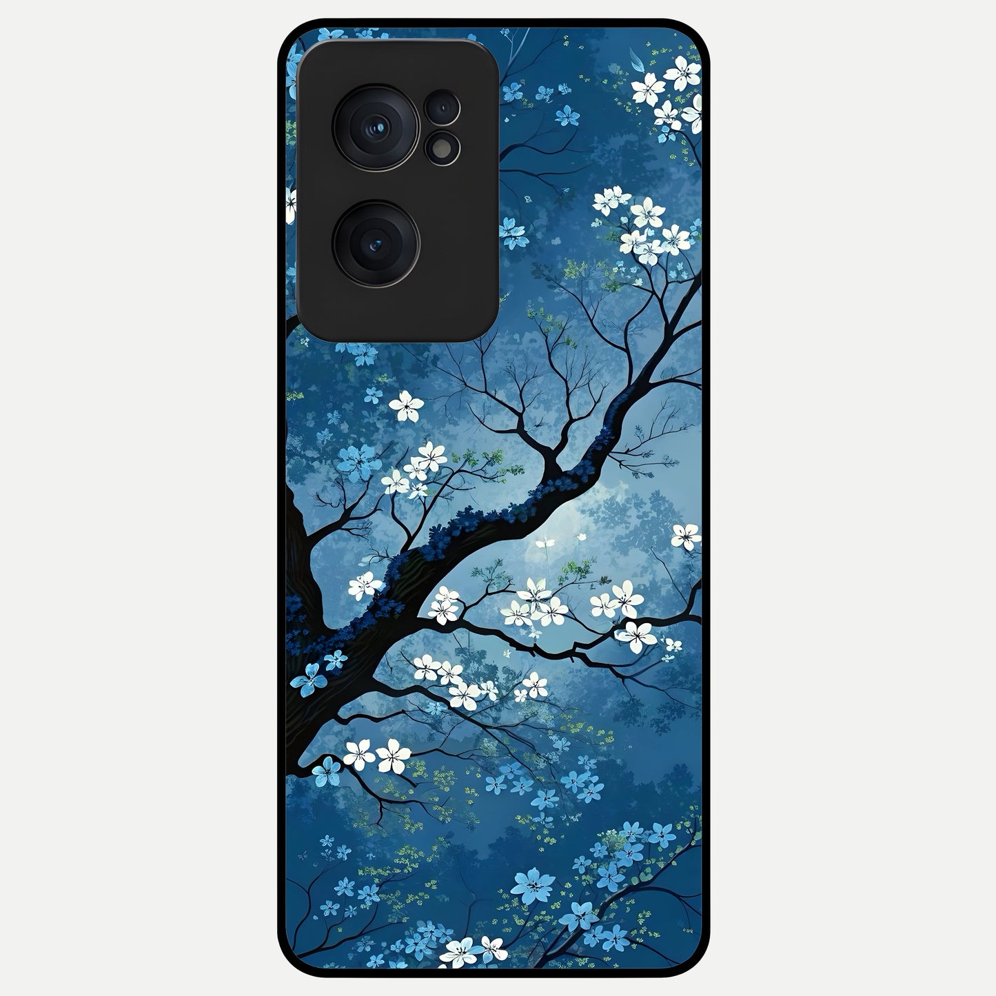  Blue Tree Serenity Glass Case For Oneplus Nord CE2 back cover – full design glossy printed glass finish