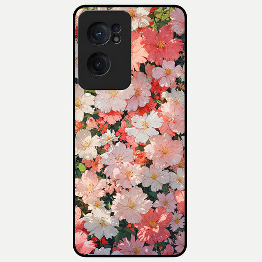  Blush Bloom Field Glass Case For Oneplus Nord CE2 back cover – full design glossy printed glass finish