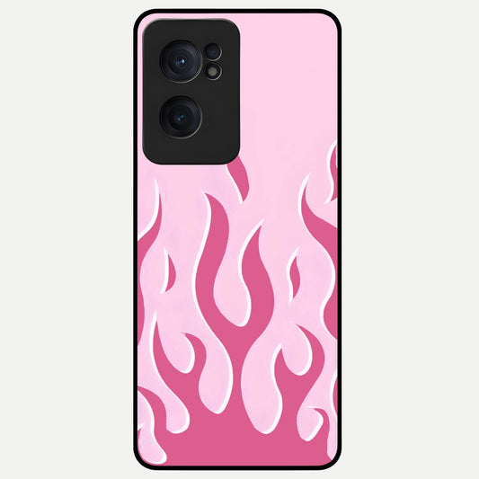 Blush Flame Energy Glass Case For Oneplus Nord CE2 back cover – full design glossy printed glass finish