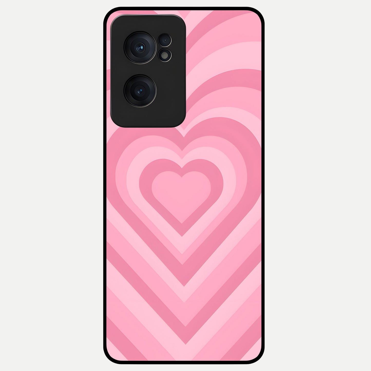  Blush Heart Waves Glass Case For Oneplus Nord CE2 back cover – full design glossy printed glass finish