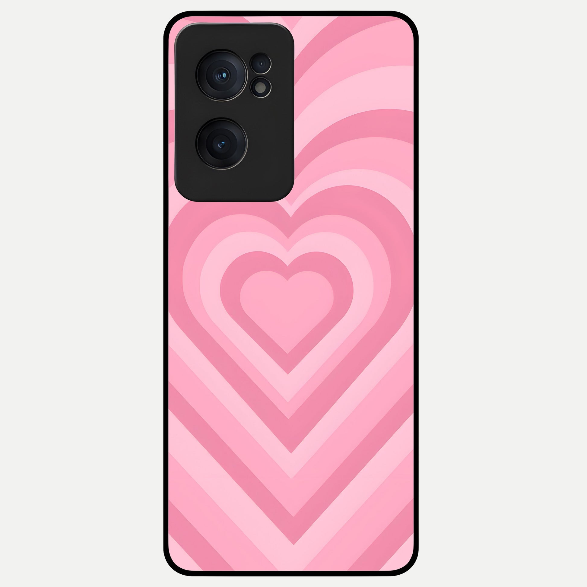  Blush Heart Waves Glass Case For Oneplus Nord CE2 back cover – full design glossy printed glass finish