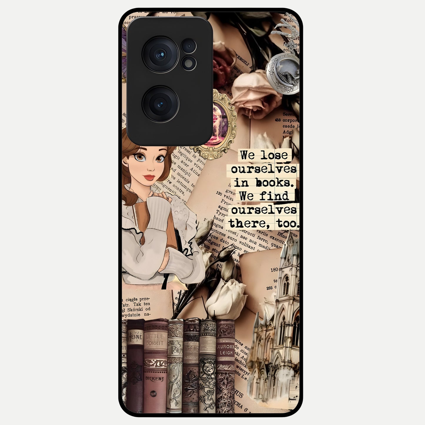  Bookish Dream World Glass Case For Oneplus Nord CE2 back cover – full design glossy printed glass finish