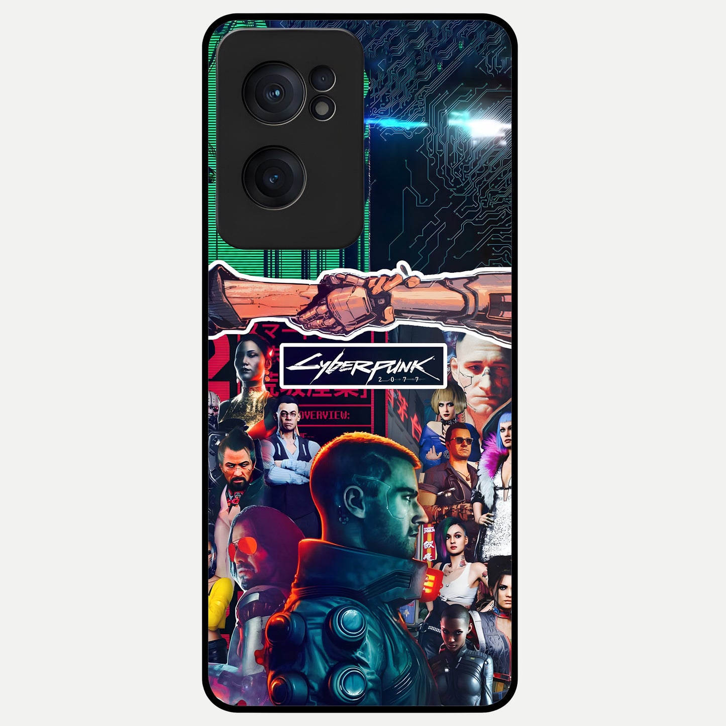  CYBERPUNK Legacy Glass Case For Oneplus Nord CE2 back cover – full design glossy printed glass finish