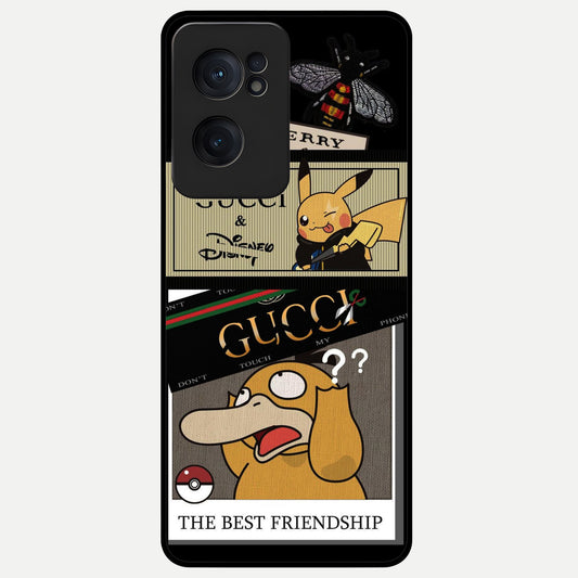  Cartoon Brand Play Mashup Glass Case For Oneplus Nord CE2 back cover – full design glossy printed glass finish