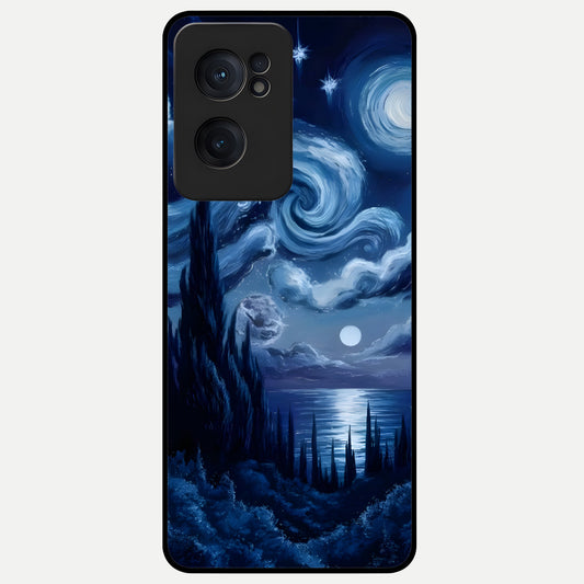  Celestial Dream Van Gogh Glass Case For Oneplus Nord CE2 back cover – full design glossy printed glass finish