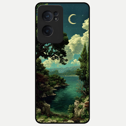  Celestial Lake Peace Glass Case For Oneplus Nord CE2 back cover – full design glossy printed glass finish
