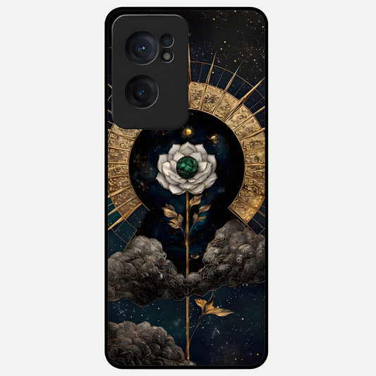  Celestial Lotus Morang Glass Case For Oneplus Nord CE2 back cover – full design glossy printed glass finish