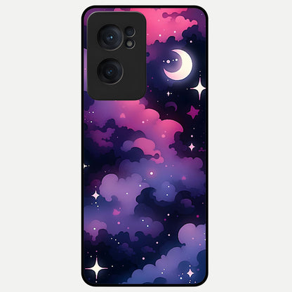  Celestial Moon Magic Glass Case For Oneplus Nord CE2 back cover – full design glossy printed glass finish