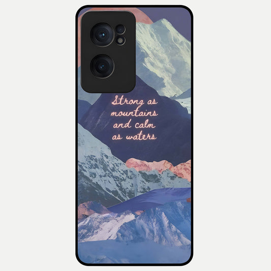  Celestial Mountain Calm Glass Case For Oneplus Nord CE2 back cover – full design glossy printed glass finish