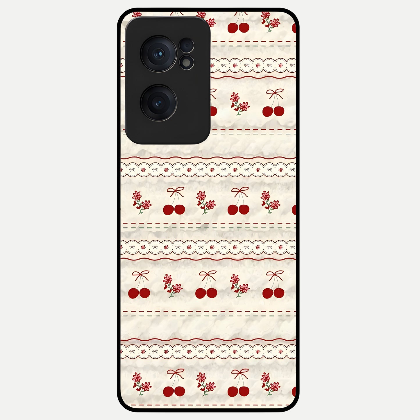  Cherry Bloom Charm Glass Case For Oneplus Nord CE2 back cover – full design glossy printed glass finish