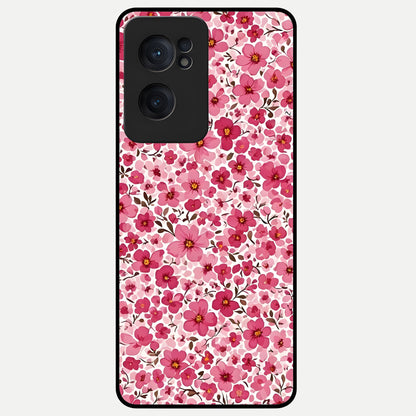 Cherry Blossom Charm Glass Case For Oneplus Nord CE2 back cover – full design glossy printed glass finish