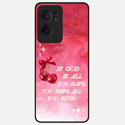  Cherry Quote Glass Case For Oneplus Nord CE2 back cover – full design glossy printed glass finish
