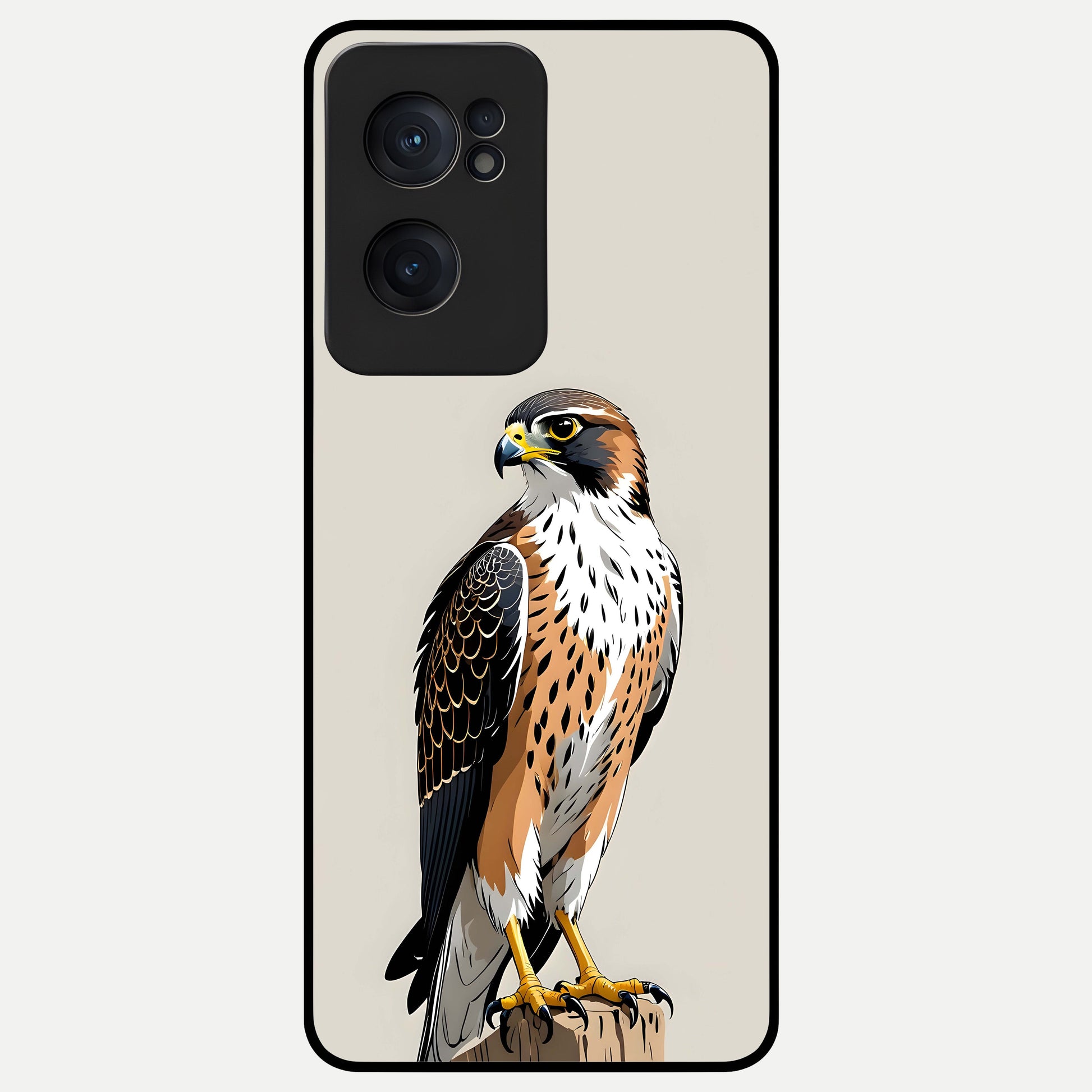  Clever Eagle Glass Case For Oneplus Nord CE2 back cover – full design glossy printed glass finish