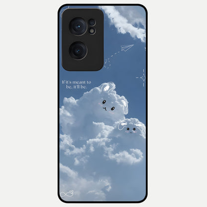  Cloud Bunny Dreams Glass Case For Oneplus Nord CE2 back cover – full design glossy printed glass finish