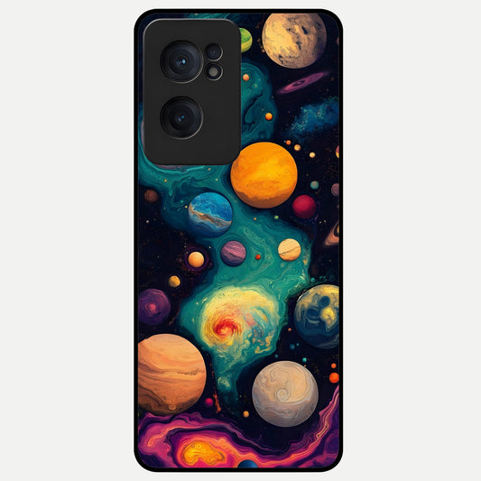  Cosmic Planet Journey Glass Case For Oneplus Nord CE2 back cover – full design glossy printed glass finish