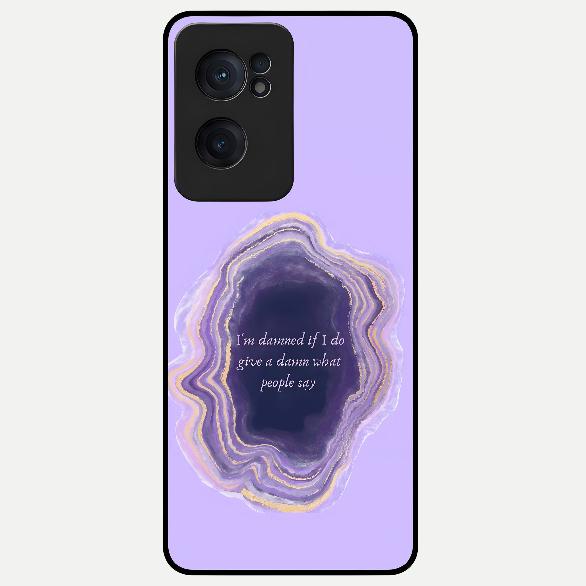  Damned People Quote Glass Case For Oneplus Nord CE2 back cover – full design glossy printed glass finish