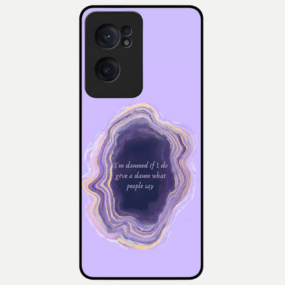  Damned People Quote Glass Case For Oneplus Nord CE2 back cover – full design glossy printed glass finish