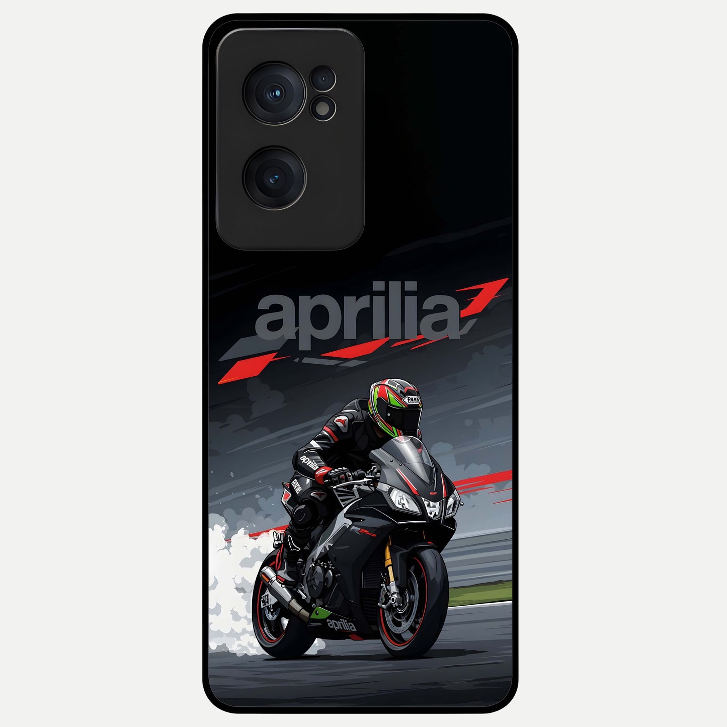  Dark Aprilla Glass Case For Oneplus Nord CE2 back cover – full design glossy printed glass finish
